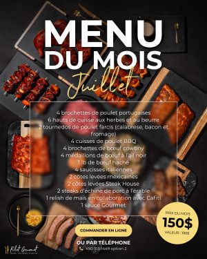 Menu du mois - juillet 2026