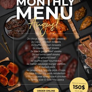 Monthly Menu - August 2026
