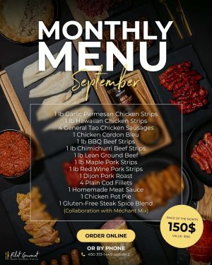 Monthly menu - September 2026